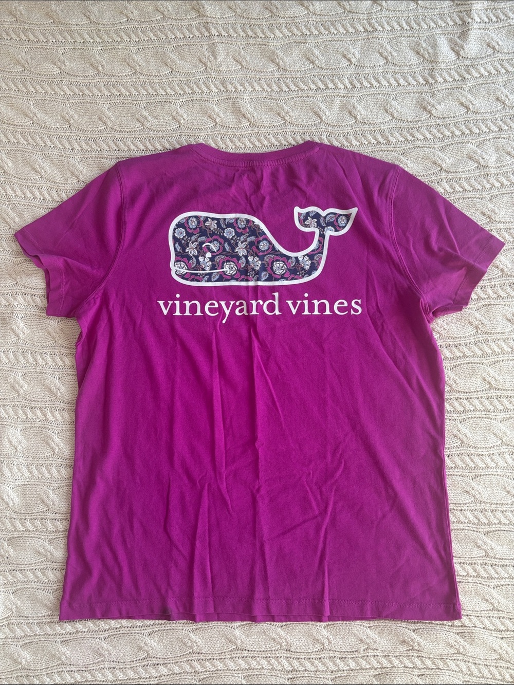 Vineyard Vines Fuchsia Pink Short Sleeve Whale Tee